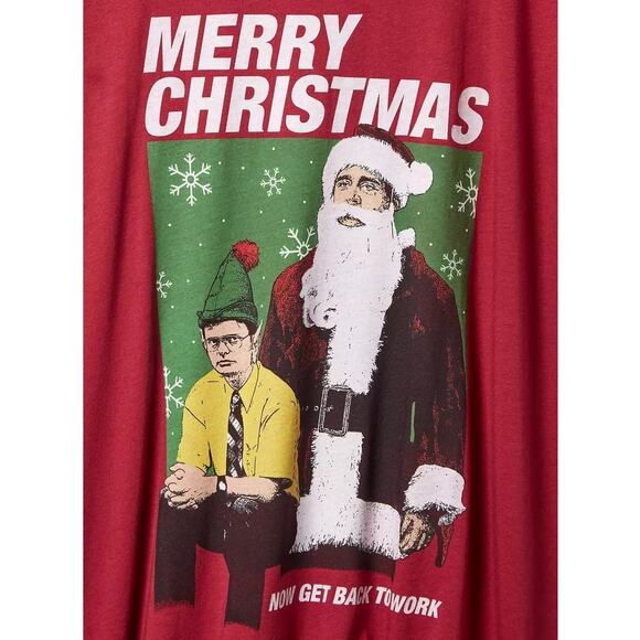 Torrid 3 (3X) The Office Merry Christmas Get Back To Work Santa Graphic T Shirt - Picture 2 of 3